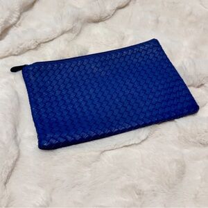 Bottega Veneta Intrecciato Blue Clutch Bag